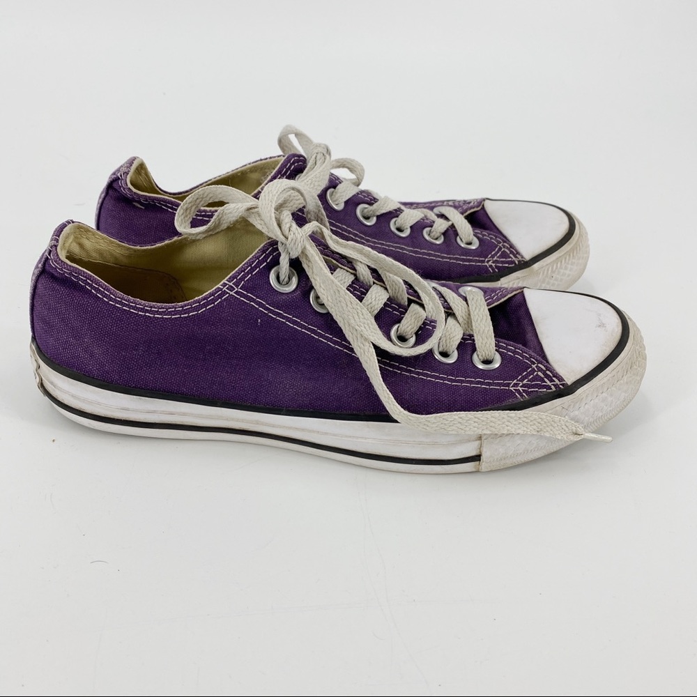 Converse purple lace up sneakers size 6.5